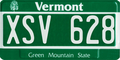 VT license plate XSV628
