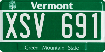 VT license plate XSV691