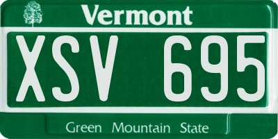 VT license plate XSV695