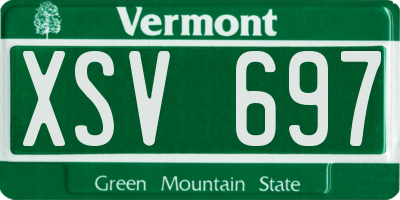 VT license plate XSV697