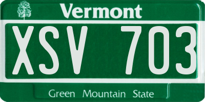 VT license plate XSV703