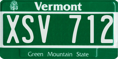 VT license plate XSV712