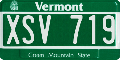 VT license plate XSV719