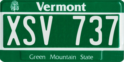 VT license plate XSV737