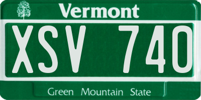 VT license plate XSV740