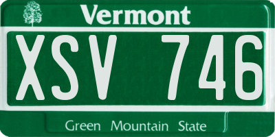 VT license plate XSV746