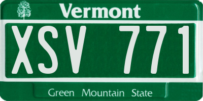 VT license plate XSV771