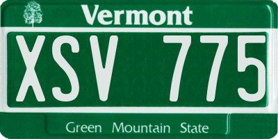VT license plate XSV775