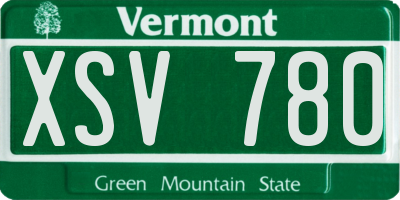 VT license plate XSV780