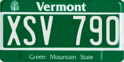 VT license plate XSV790