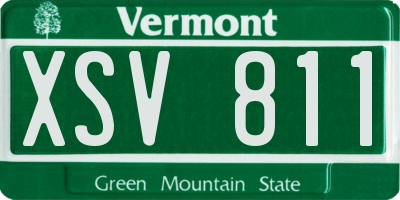 VT license plate XSV811