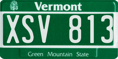 VT license plate XSV813