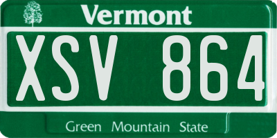 VT license plate XSV864