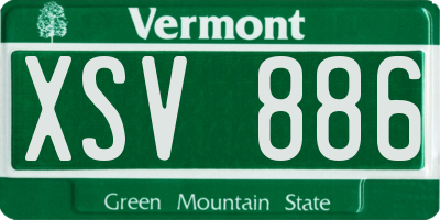 VT license plate XSV886