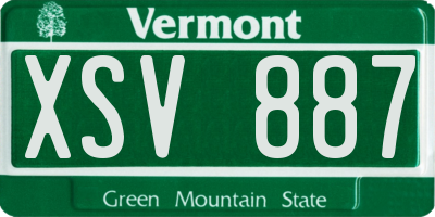 VT license plate XSV887