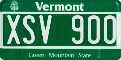 VT license plate XSV900