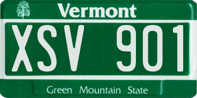 VT license plate XSV901