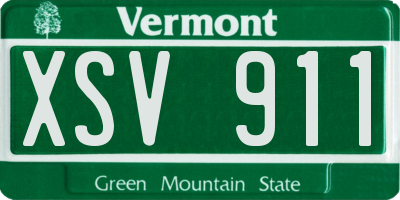 VT license plate XSV911
