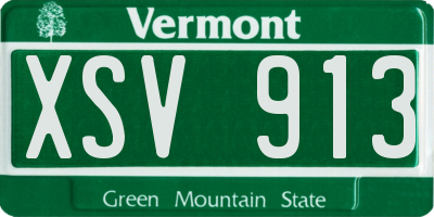 VT license plate XSV913