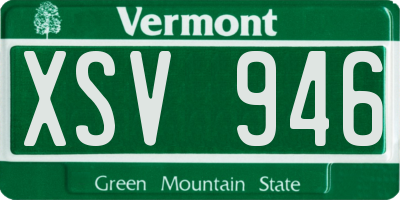 VT license plate XSV946