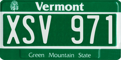 VT license plate XSV971
