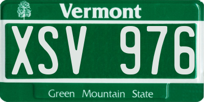 VT license plate XSV976