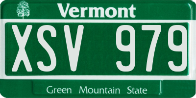 VT license plate XSV979