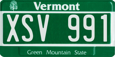 VT license plate XSV991