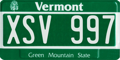 VT license plate XSV997