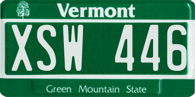 VT license plate XSW446