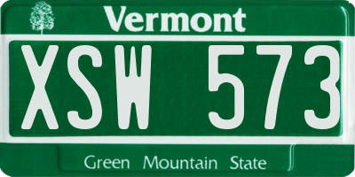VT license plate XSW573