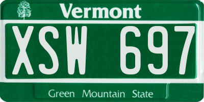 VT license plate XSW697