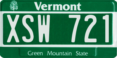 VT license plate XSW721