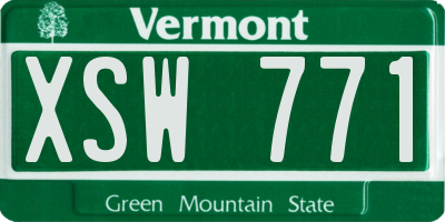 VT license plate XSW771
