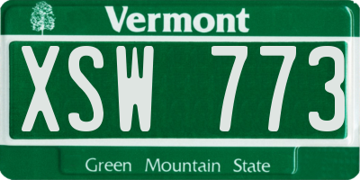 VT license plate XSW773