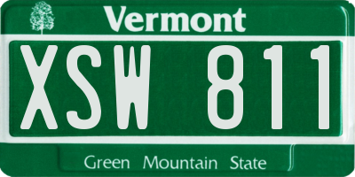 VT license plate XSW811