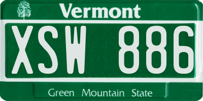 VT license plate XSW886