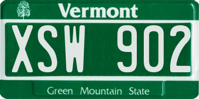 VT license plate XSW902