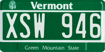 VT license plate XSW946