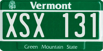 VT license plate XSX131