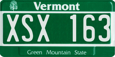 VT license plate XSX163