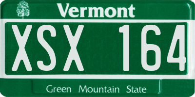 VT license plate XSX164