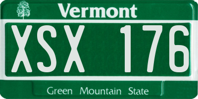 VT license plate XSX176