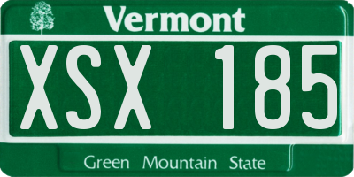 VT license plate XSX185