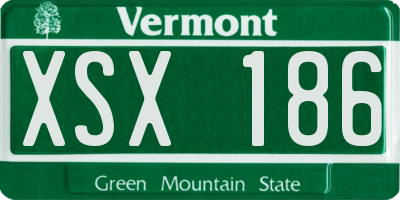 VT license plate XSX186