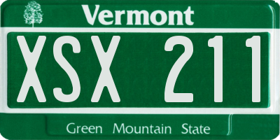 VT license plate XSX211