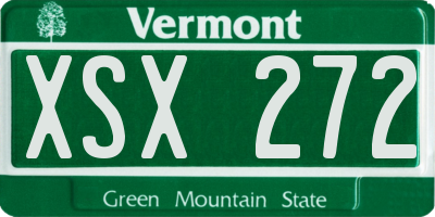 VT license plate XSX272