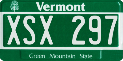VT license plate XSX297