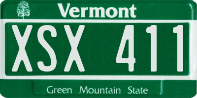 VT license plate XSX411