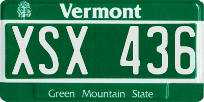 VT license plate XSX436